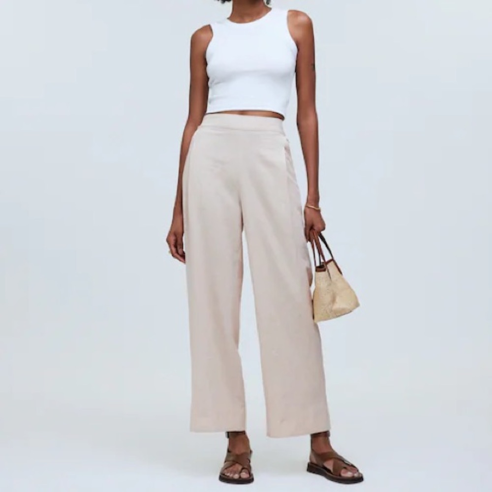 NWOT Madewell Linen Wide Leg Pant